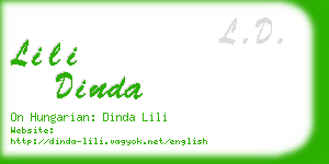 lili dinda business card